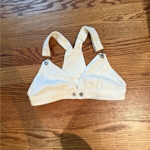 White Denim Bralette